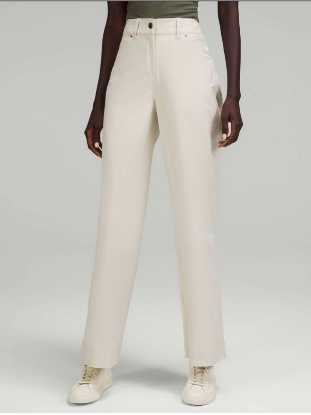 Lululemon City Sleek 5 Pocket Wide-Leg High-Rise Pant *Light Utilitech Nat Ivory
